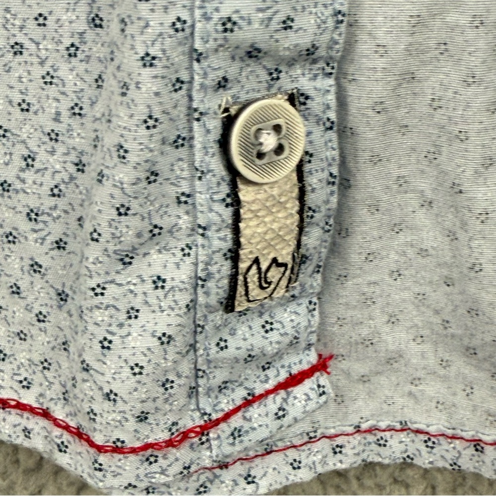 Burnside Light Blue Geometric Button Down Shirt - image 5